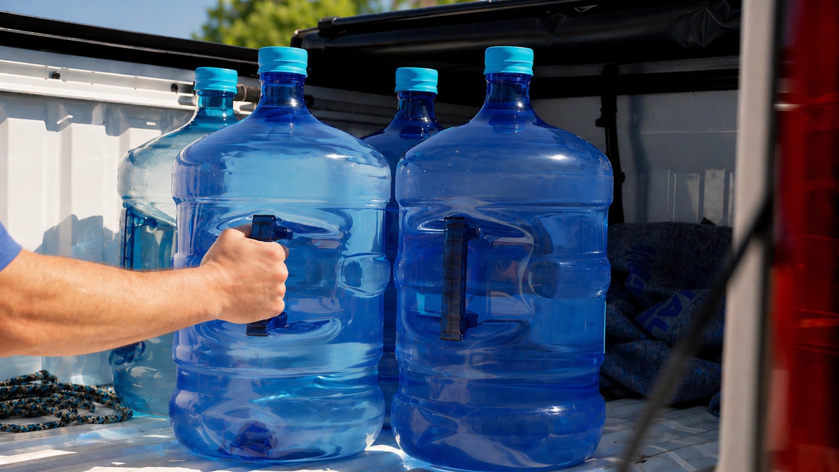 6 gallon onboard reservoir with 1+ gallon per minute output. Clean water ready the moment you need it, no jugs, no deliveries, no refills.