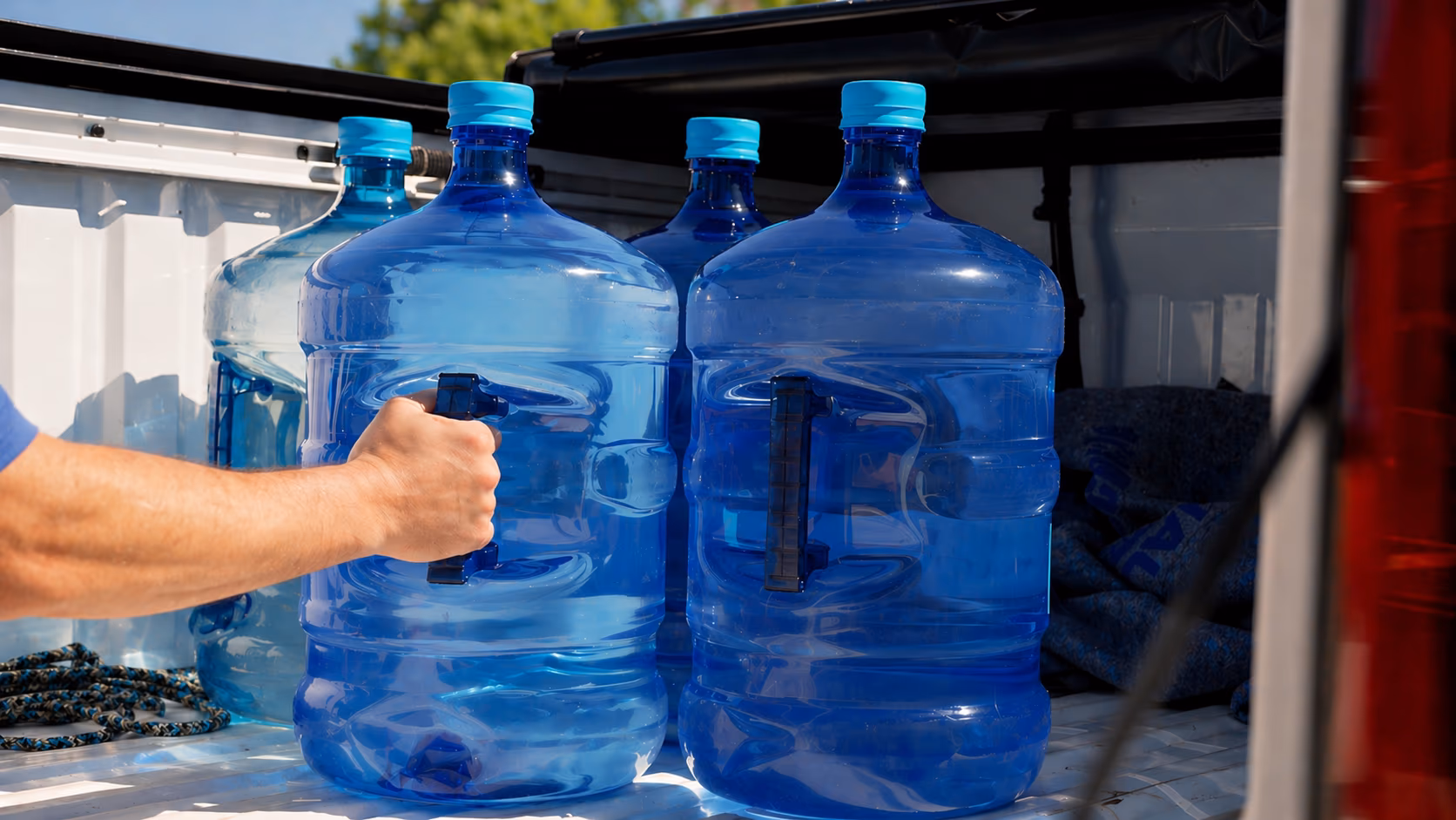 6 gallon onboard reservoir with 1+ gallon per minute output. Clean water ready the moment you need it, no jugs, no deliveries, no refills.